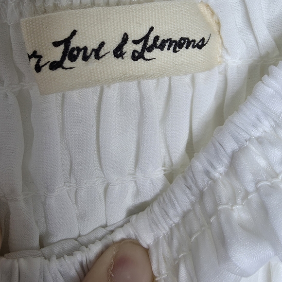 ​For Love & Lemons Marjori Mini Dress - White Size SM S19 Vault Bridal- Graduate - Picture 5 of 7